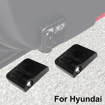 2pcs LED Car Door Courtesy Lamp For Hyundai IX30 IX35 IX20 Santa Fe Tucson Sonata Veloster Grandeur Creta Auto Welcome Light